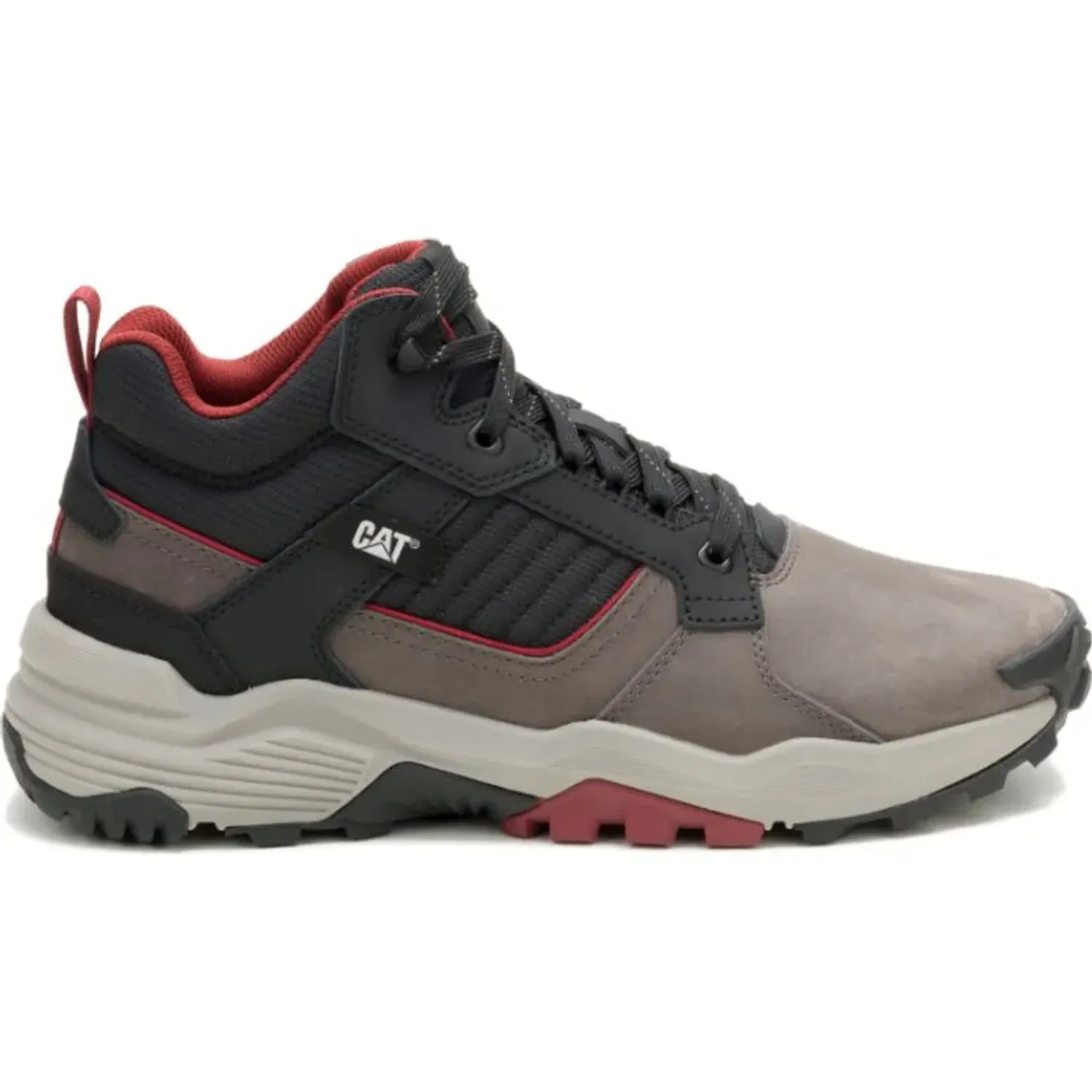 Botin Cat Urbano Hombre Grapple Leather Mid color gris | Platanitos