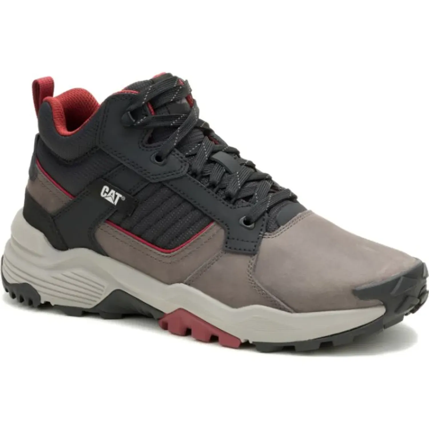 Botin Cat Urbano Hombre Grapple Leather Mid color gris | Platanitos