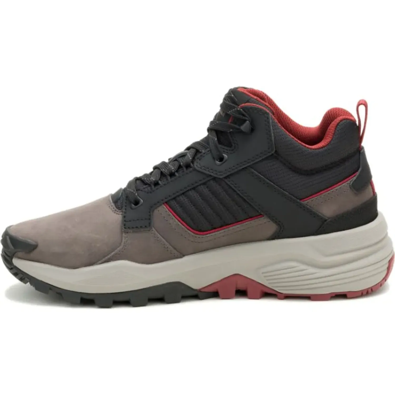Botin Cat Urbano Hombre Grapple Leather Mid color gris | Platanitos