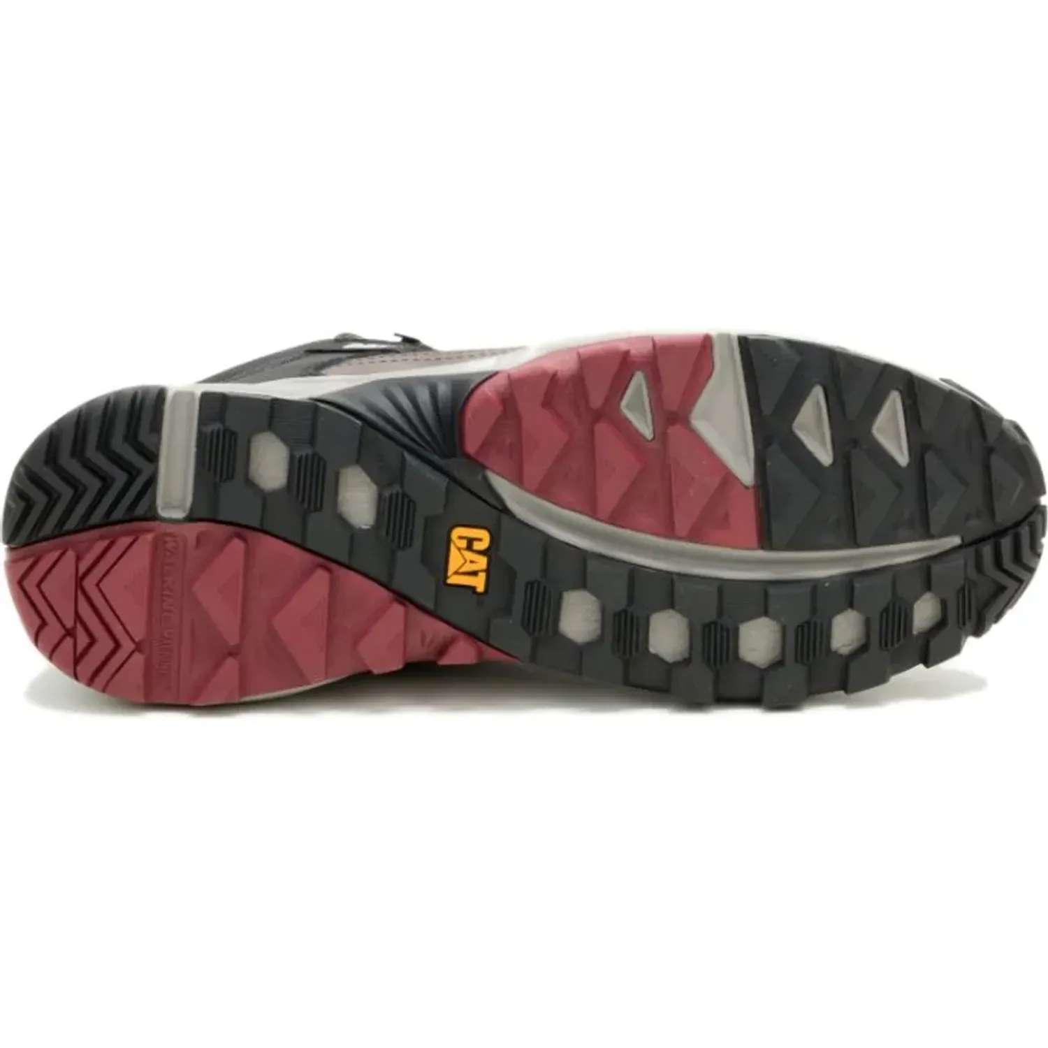 Botin Cat Urbano Hombre Grapple Leather Mid color gris | Platanitos