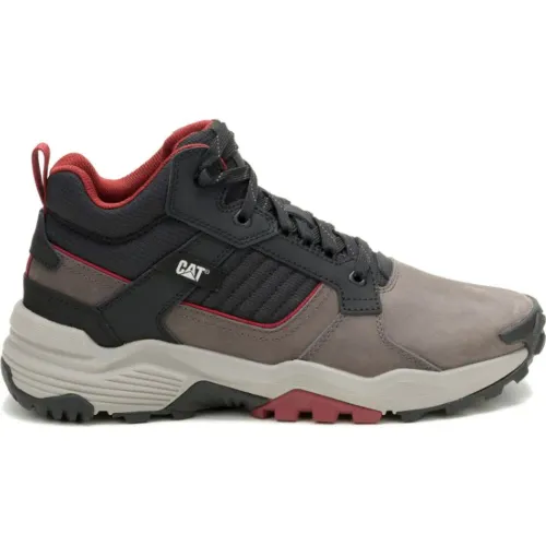 Hombre CAT Gris Botin Urbano Hombre Grapple Leather Mid