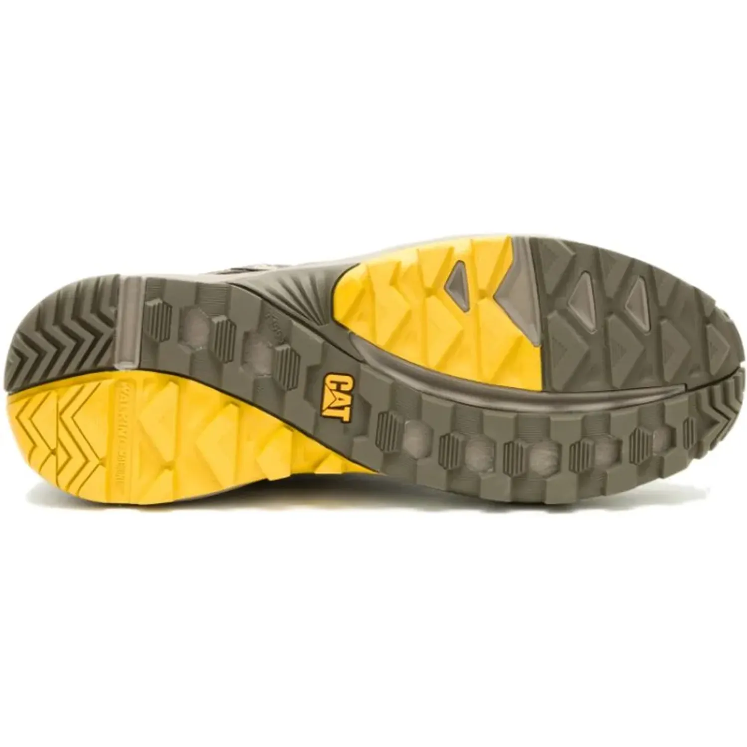 Zapatillas Cat Urbanas Hombre Grapple Suede Mesh color verde | Platanitos