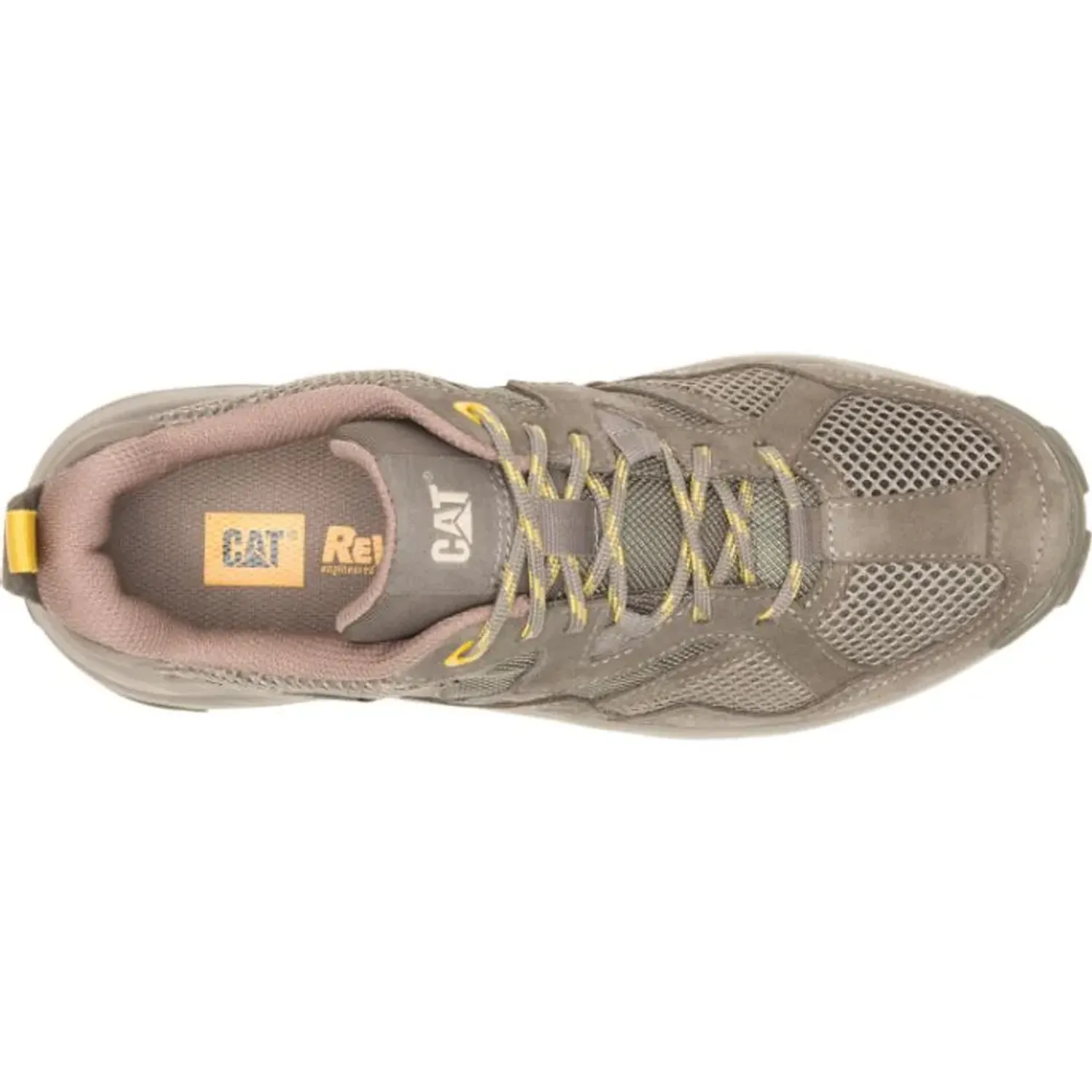 Zapatillas Cat Urbanas Hombre Grapple Suede Mesh color verde | Platanitos