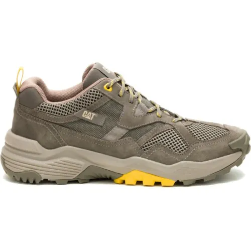 Zapatillas Cat Urbanas Hombre Grapple Suede Mesh color verde | Platanitos