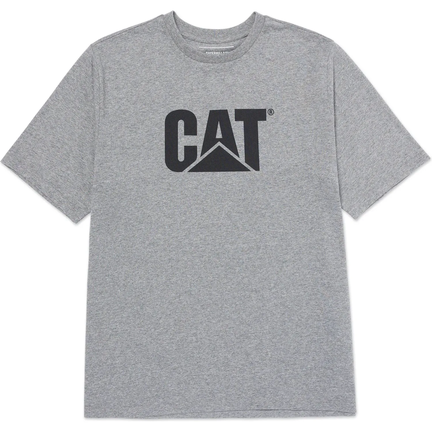 CAT Polo Cat Manga Corta Hombre T-Shirt Cat Logo Tee color gris | Platanitos