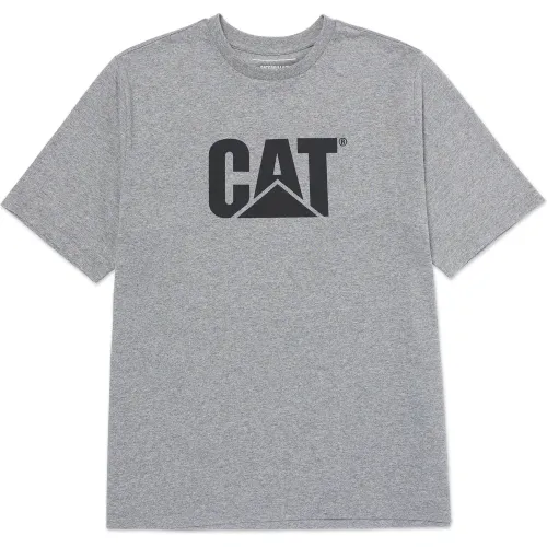 Polo Cat Manga Corta Hombre T-Shirt Cat Logo Tee color gris | Platanitos