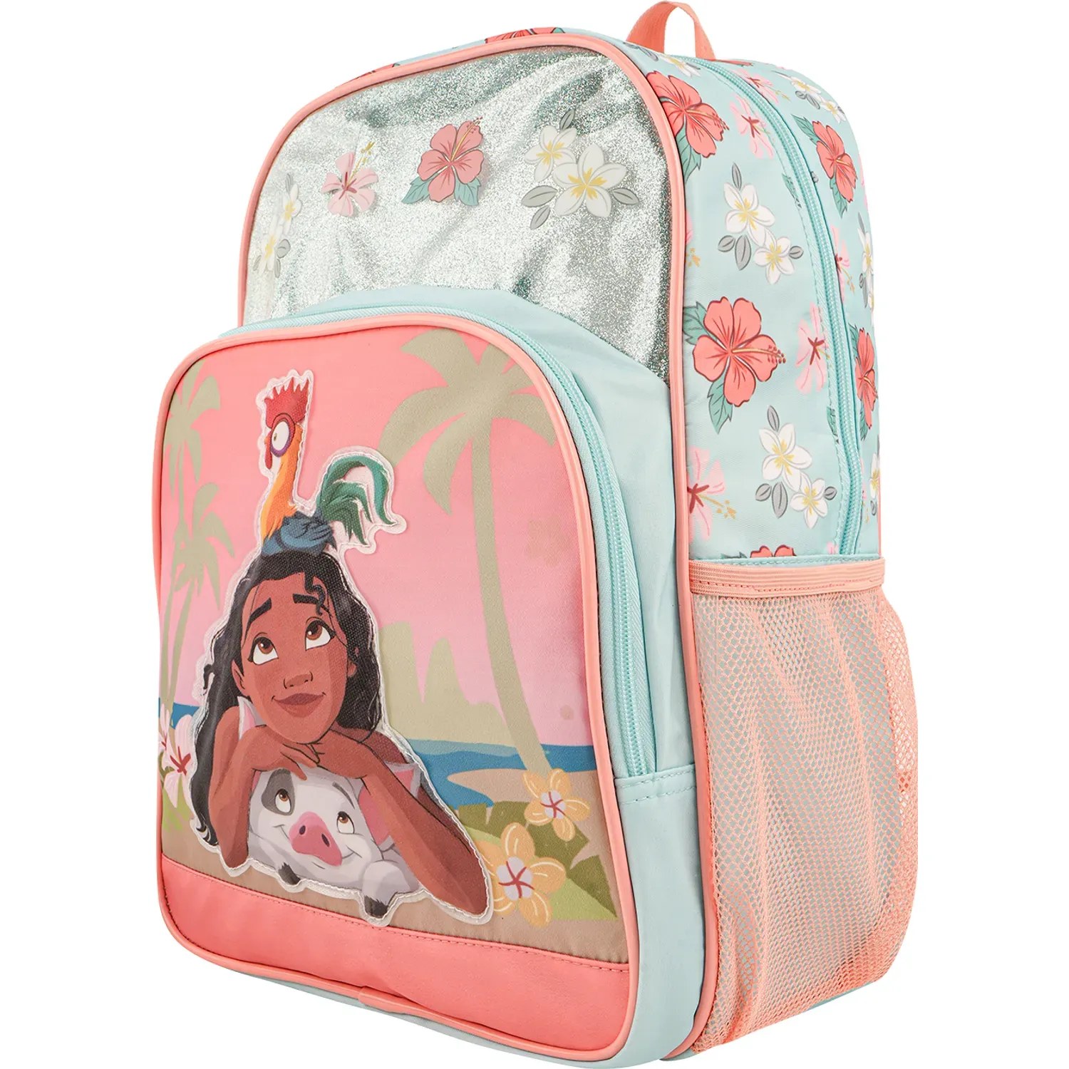 Mochila Moana Moana 2 Colección A B26 color rosado / celeste | Platanitos