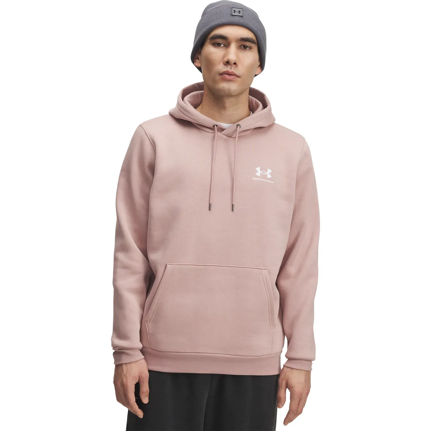 Polera Under Armour Deportiva Hombre Icon Fleece Hoodie color beige | Platanitos