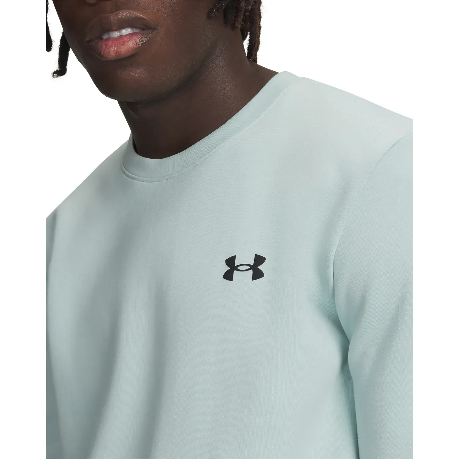 Polera Under Armour Deportiva Hombre Unstoppable Flc Crew color azul | Platanitos
