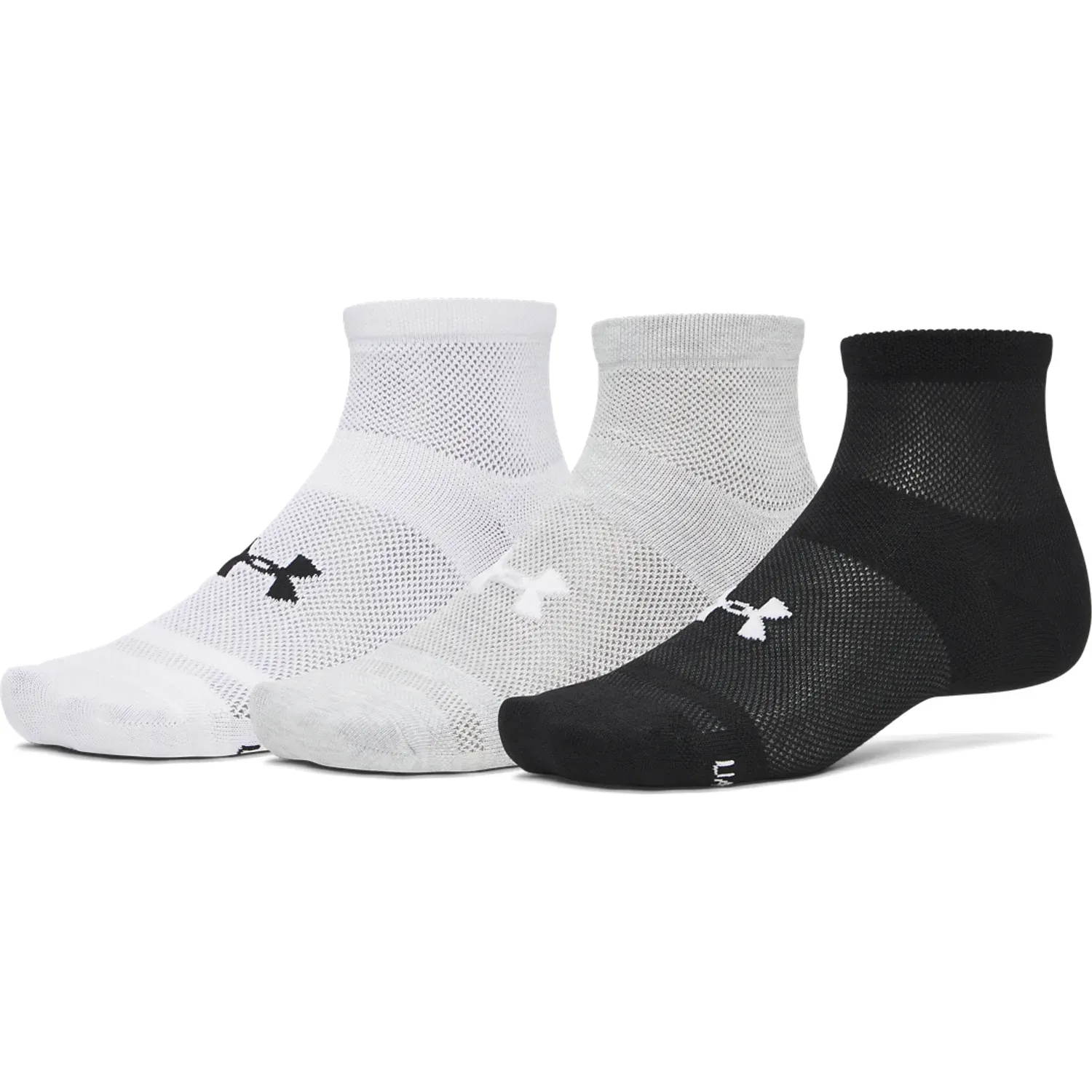 Under Armour Medias Under Armour Deportivas Essential Mesh 3 Pack Unisex color negro / blanco | Platanitos