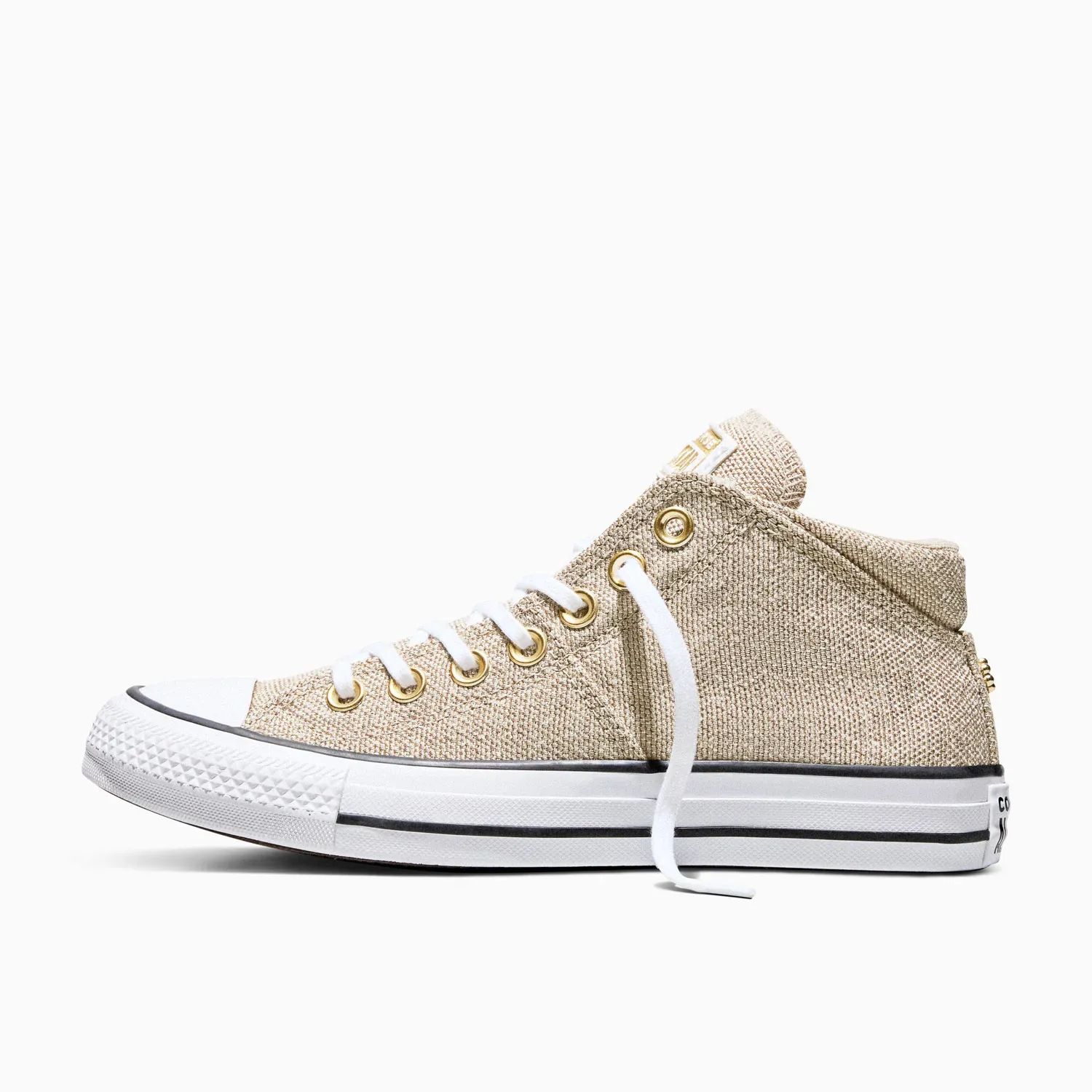 Zapatillas Converse Urbanas Mujer Chuck Taylor All Star Madison Heathered Sheen color beige | Platanitos