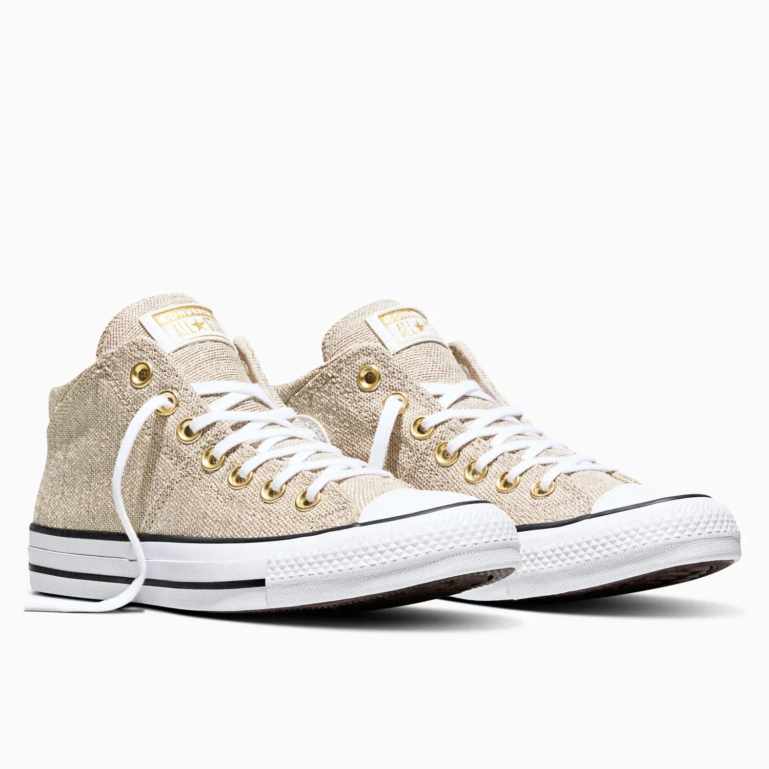 Zapatillas Converse Urbanas Mujer Chuck Taylor All Star Madison Heathered Sheen color beige | Platanitos