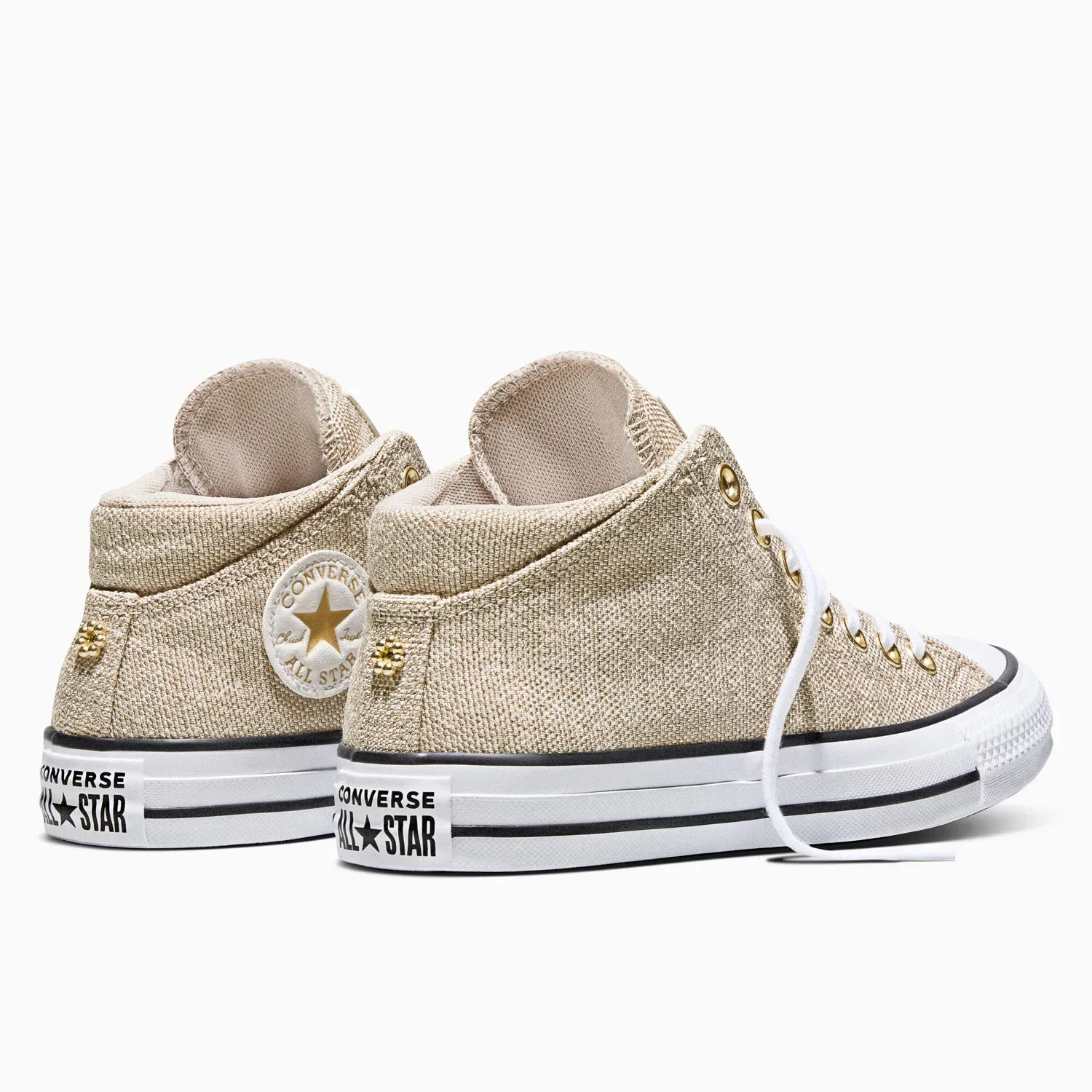 Zapatillas Converse Urbanas Mujer Chuck Taylor All Star Madison Heathered Sheen color beige | Platanitos