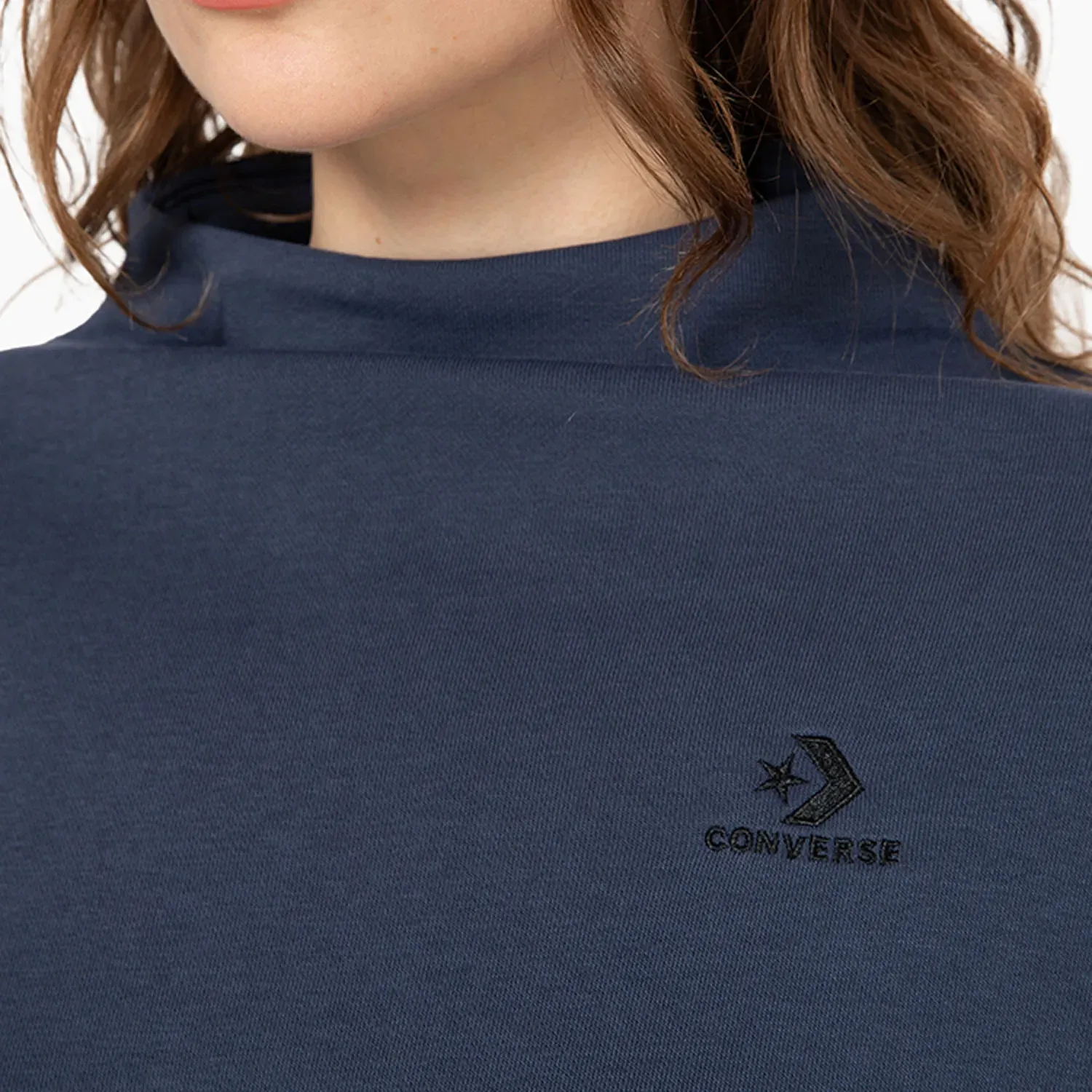 Converse Polera Converse Deportiva Mujer Star Classic Crew color azul | Platanitos