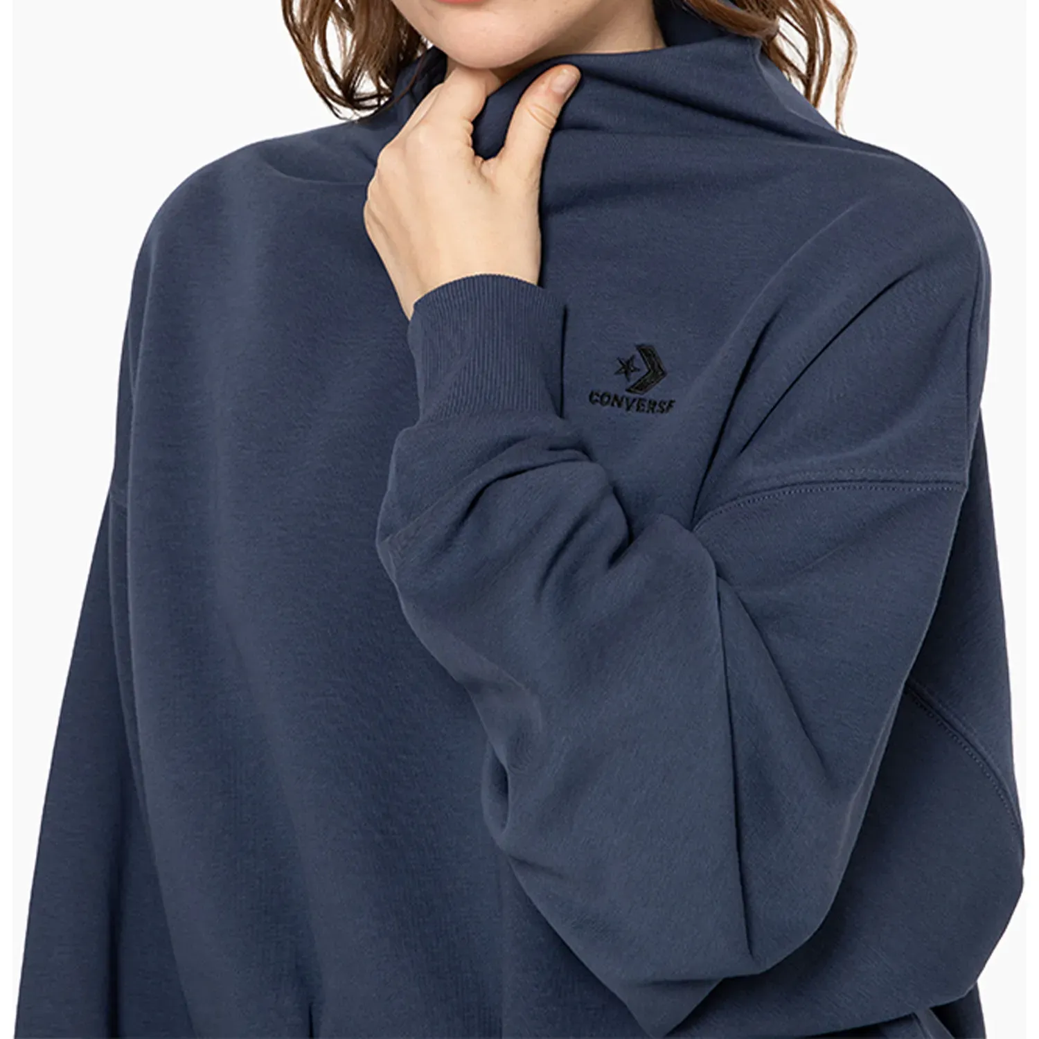 Converse Polera Converse Deportiva Mujer Star Classic Crew color azul | Platanitos
