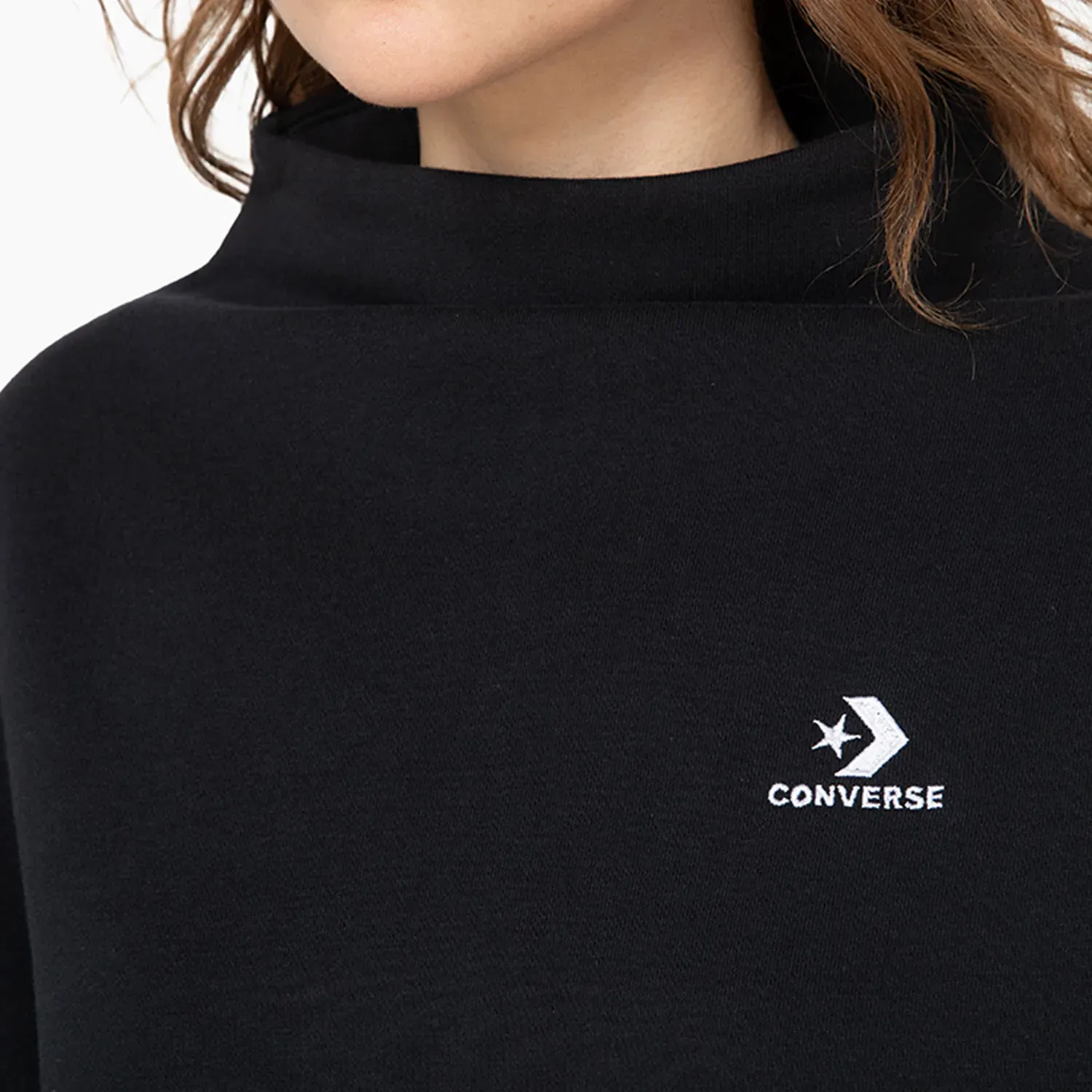Converse Polera Converse Deportiva Mujer Star Classic Crew color negro | Platanitos
