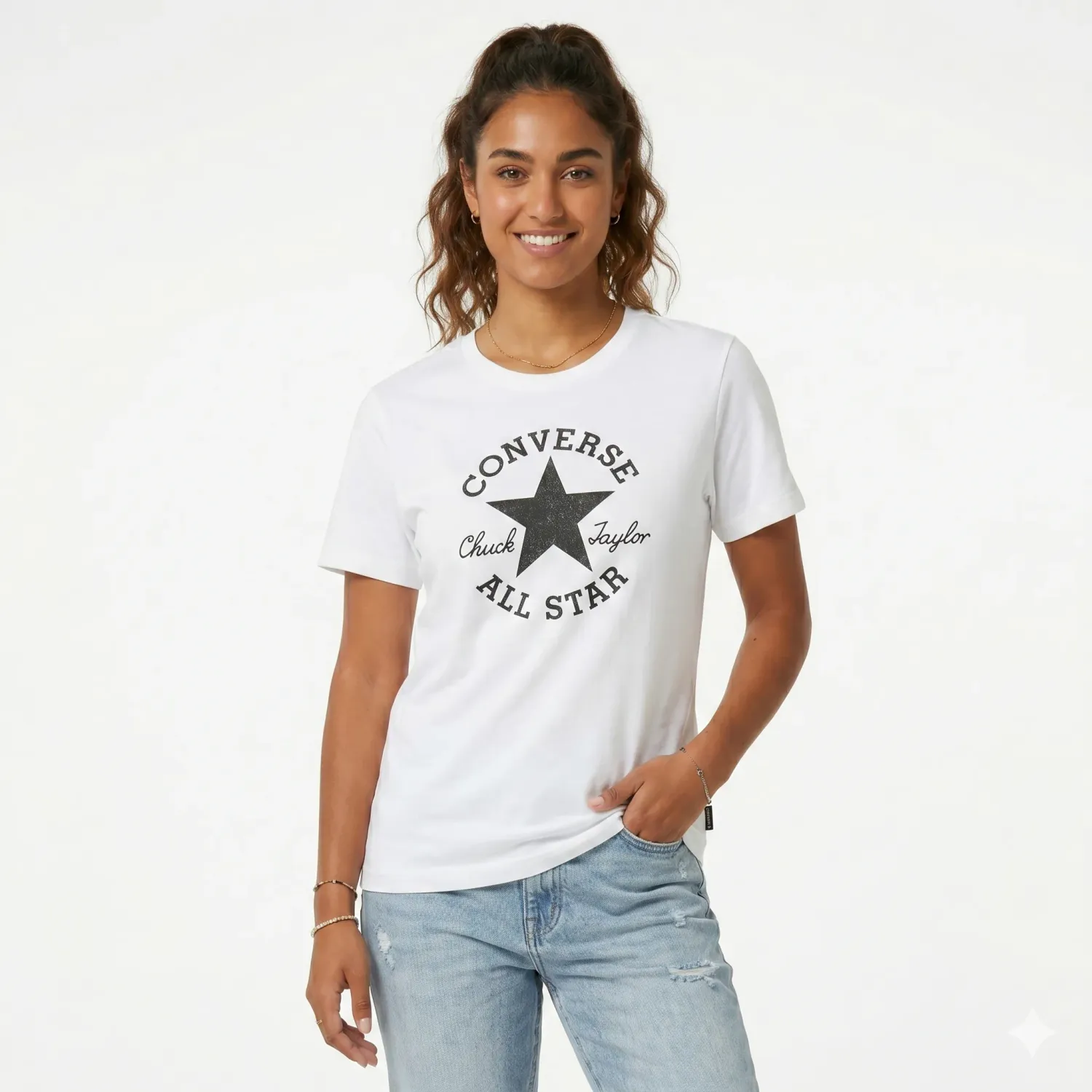 Converse Polo Converse Deportivo Mujer Shine Patch color blanco | Platanitos