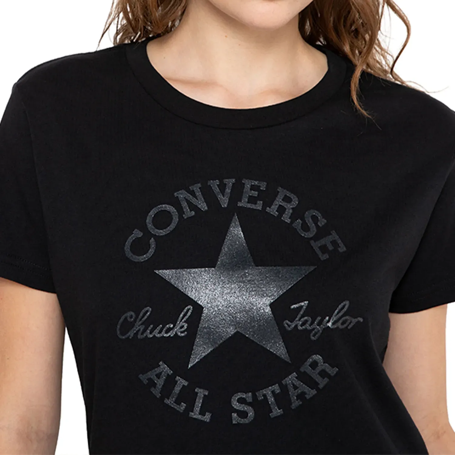 Polo Converse Deportivo Mujer Shine Patch color negro | Platanitos