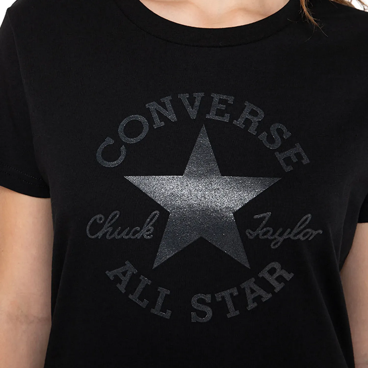 Polo Converse Deportivo Mujer Shine Patch color negro | Platanitos