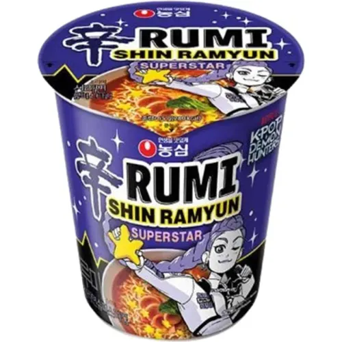 Shin Selion Cup Ramyun Superstar (Rumi) 68gr Demon Hunters color varios | Platanitos