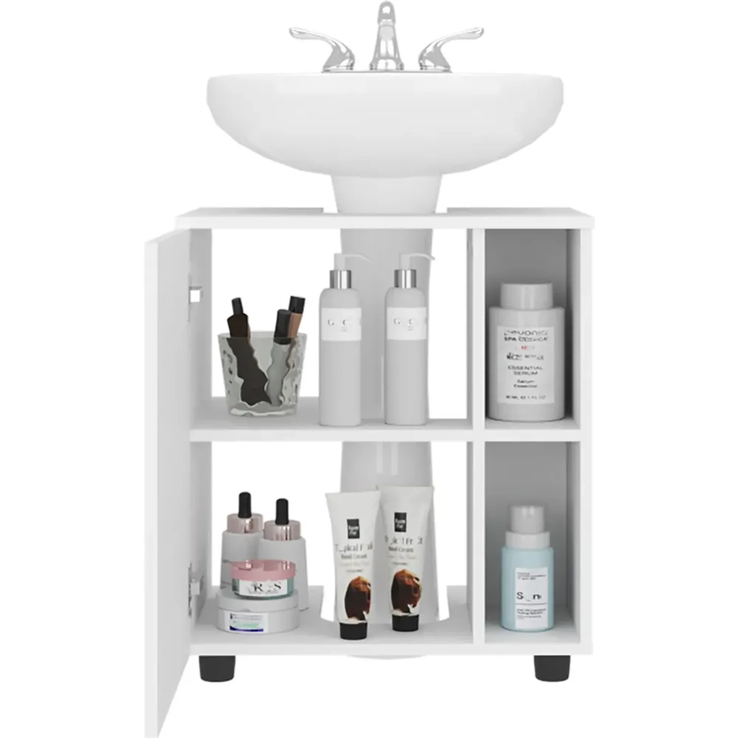 Mueble Tuhome Para Lavamanos 1 Puerta Pascuale color blanco | Platanitos