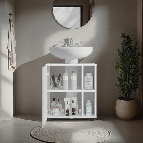 TUHOME Mueble Para Lavamanos 1 Puerta Pascuale