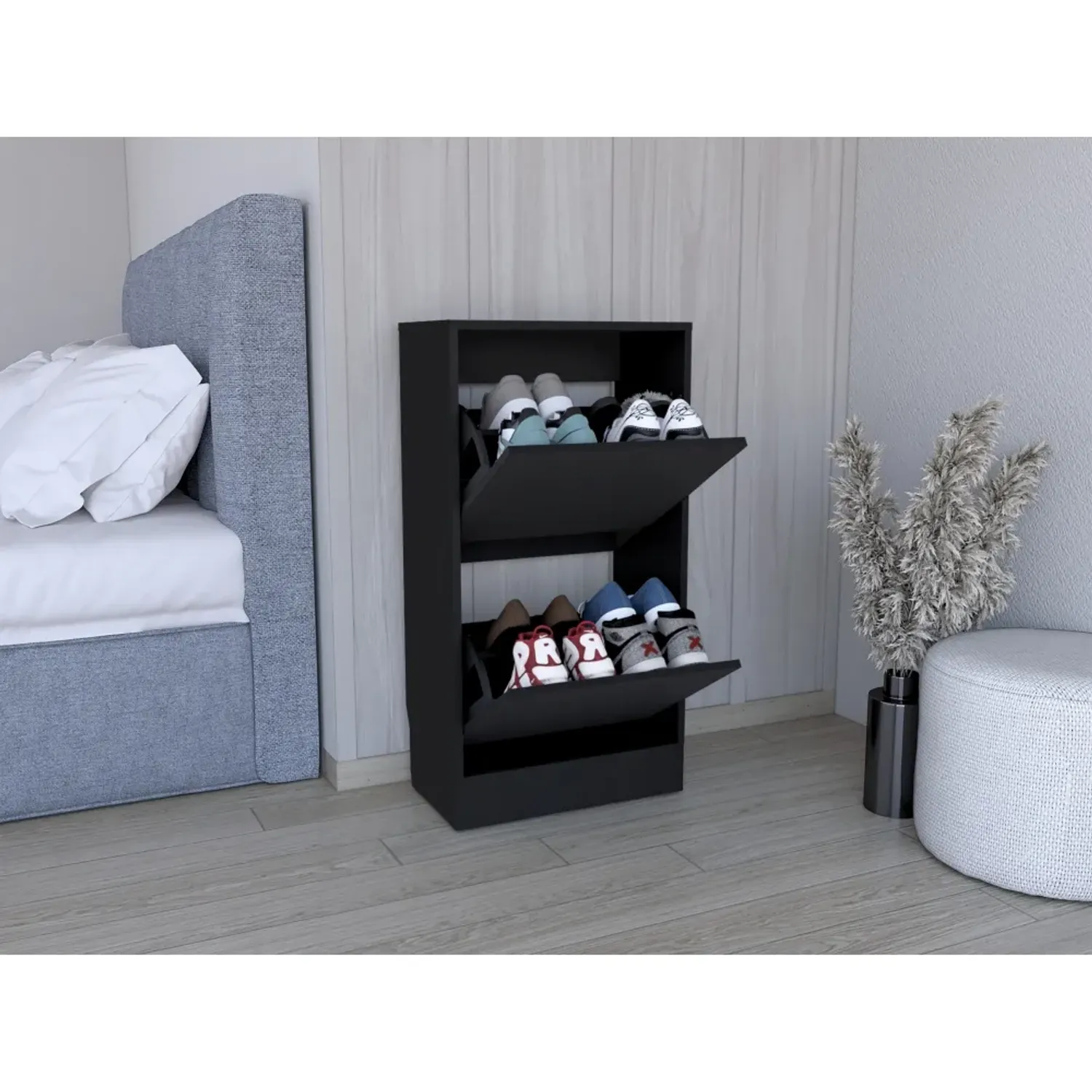 TUHOME Zapatero Tuhome Organizador Belton 2 Niveles color wengue | Platanitos