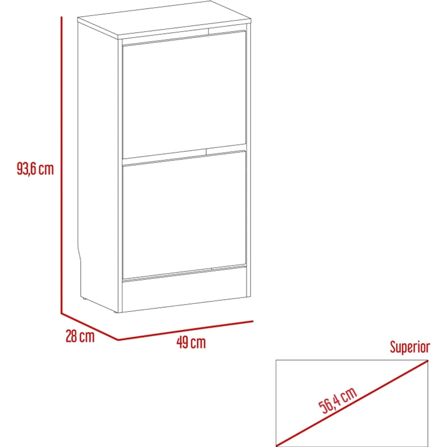 TUHOME Zapatero Tuhome Organizador Belton 2 Niveles color wengue | Platanitos