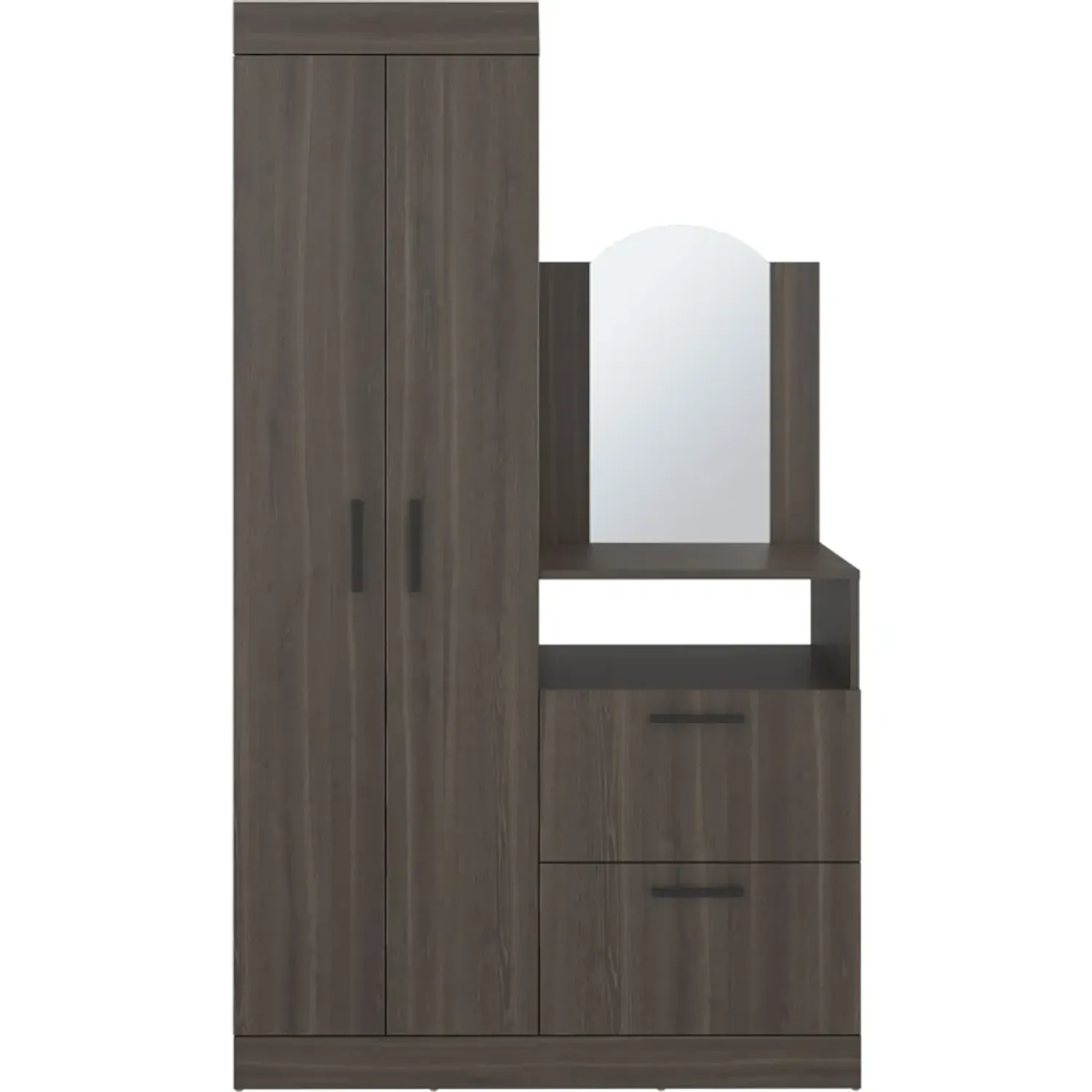 Ropero Tuhome Cómoda Con Espejo 3 Puertas 1 Cajón Praga color milan | Platanitos