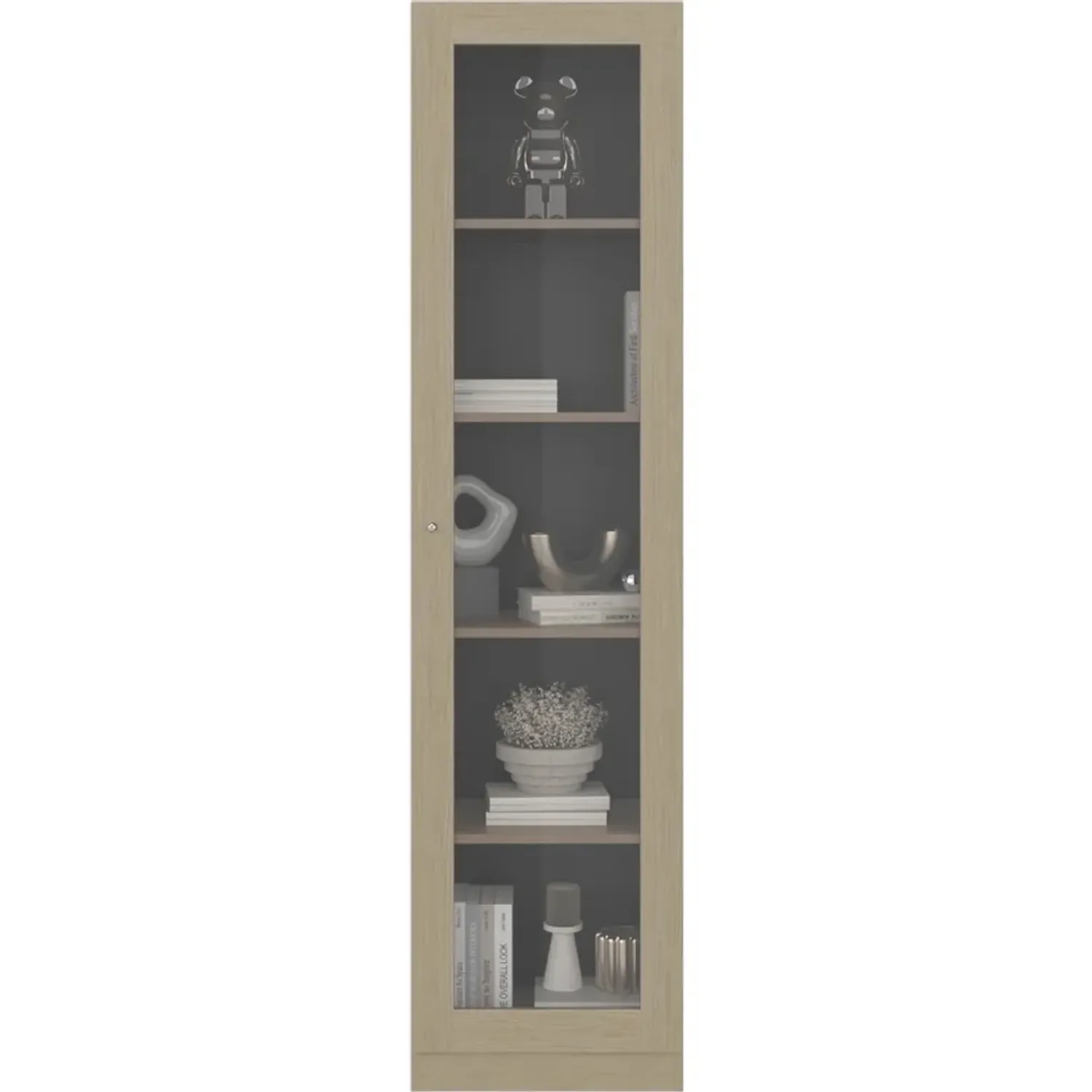 Estante Tuhome Vitrina 1 Puerta Home-E6 color cartagena y wengue | Platanitos