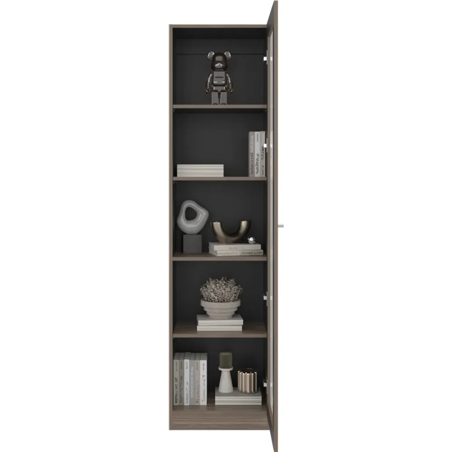Estante Tuhome Vitrina 1 Puerta Home-E6 color avellana y wengue | Platanitos