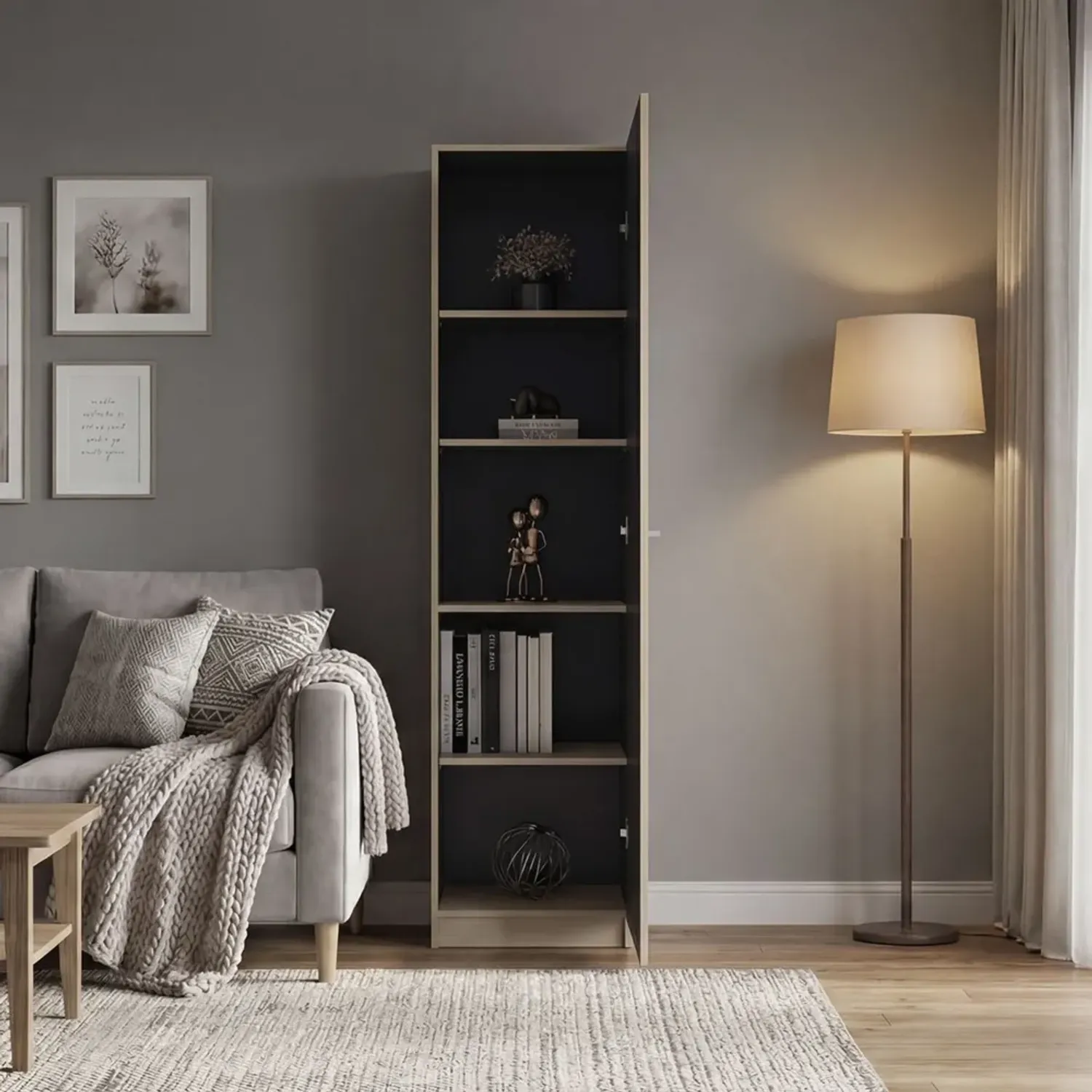 Estante Tuhome 1 Puerta Home-E5 color cartagena y wengue | Platanitos