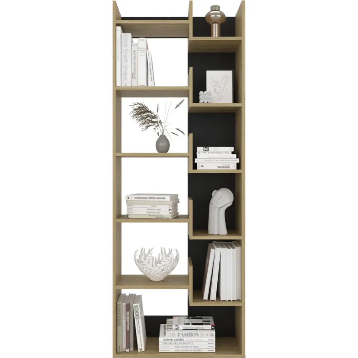 Biblioteca Tuhome 6 Niveles Clover color fresno europeo y wengue | Platanitos