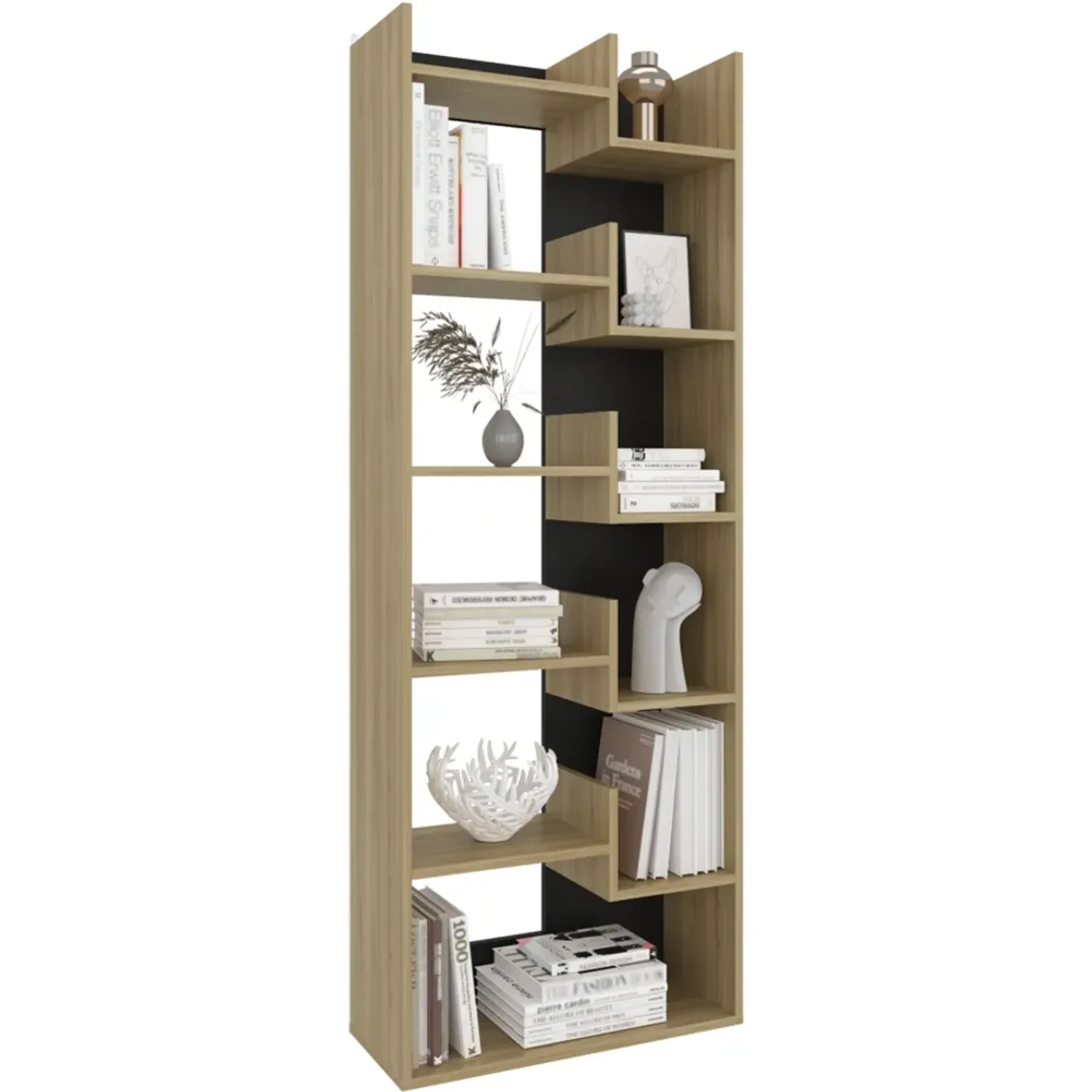 Biblioteca Tuhome 6 Niveles Clover color fresno europeo y wengue | Platanitos