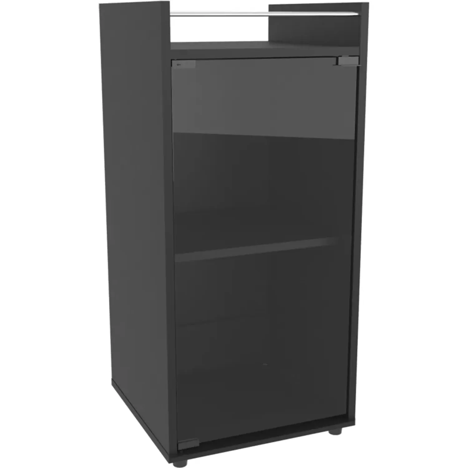 Bar Tuhome Bajo 1 Puerta Vidrio Theba color wengue | Platanitos