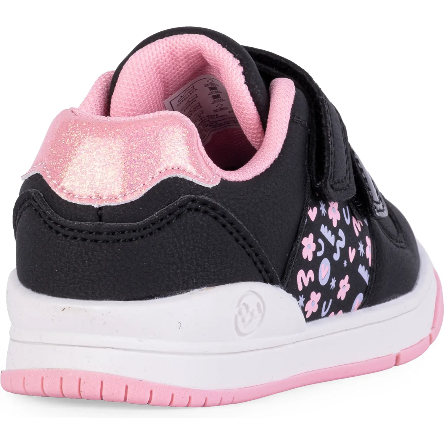 Zapatillas Bubble Gummers Urbanas Niñas  Cody color negro / rosado | Platanitos