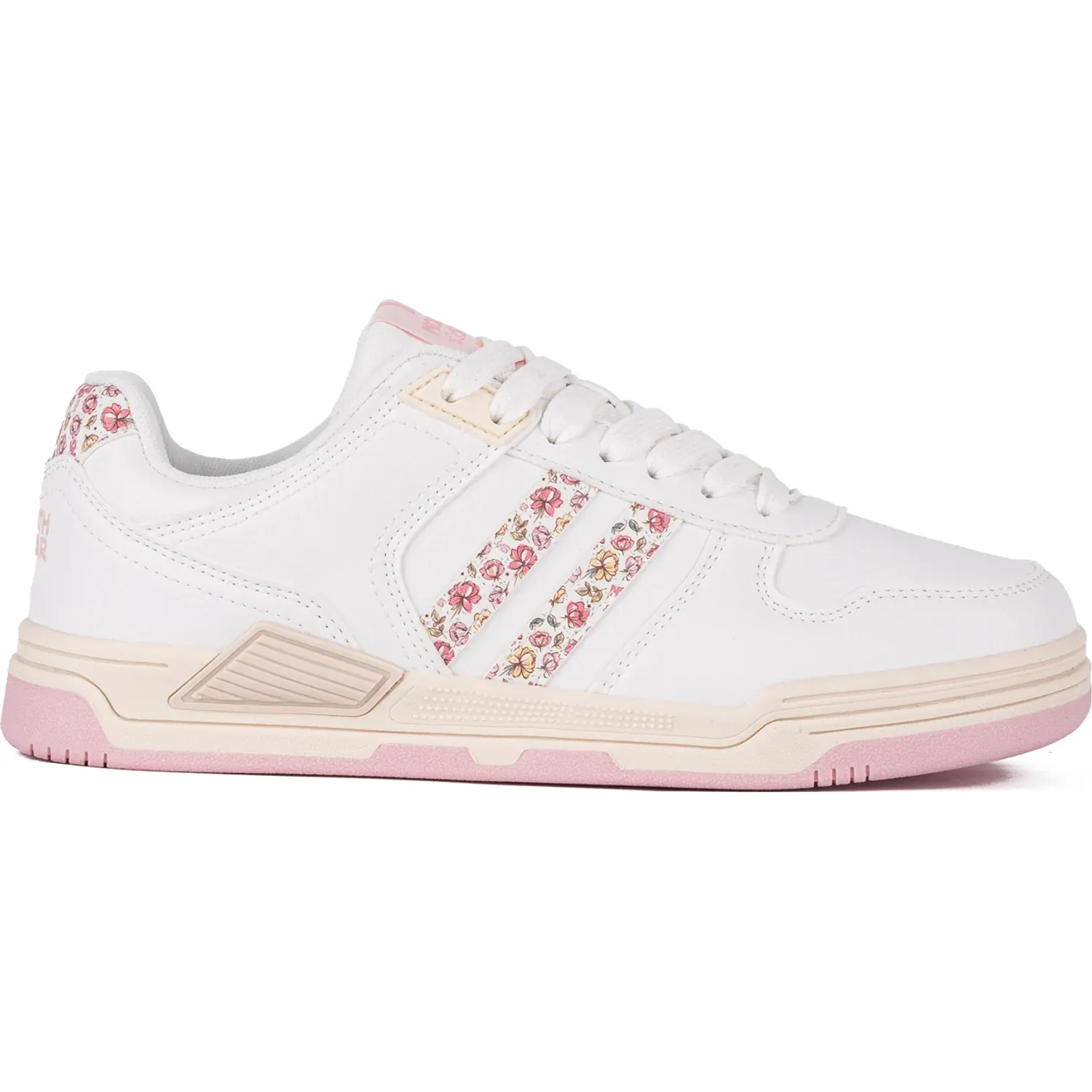 North Star Zapatillas North Star Urbanas Mujer Court 86 color blanco / rosado | Platanitos