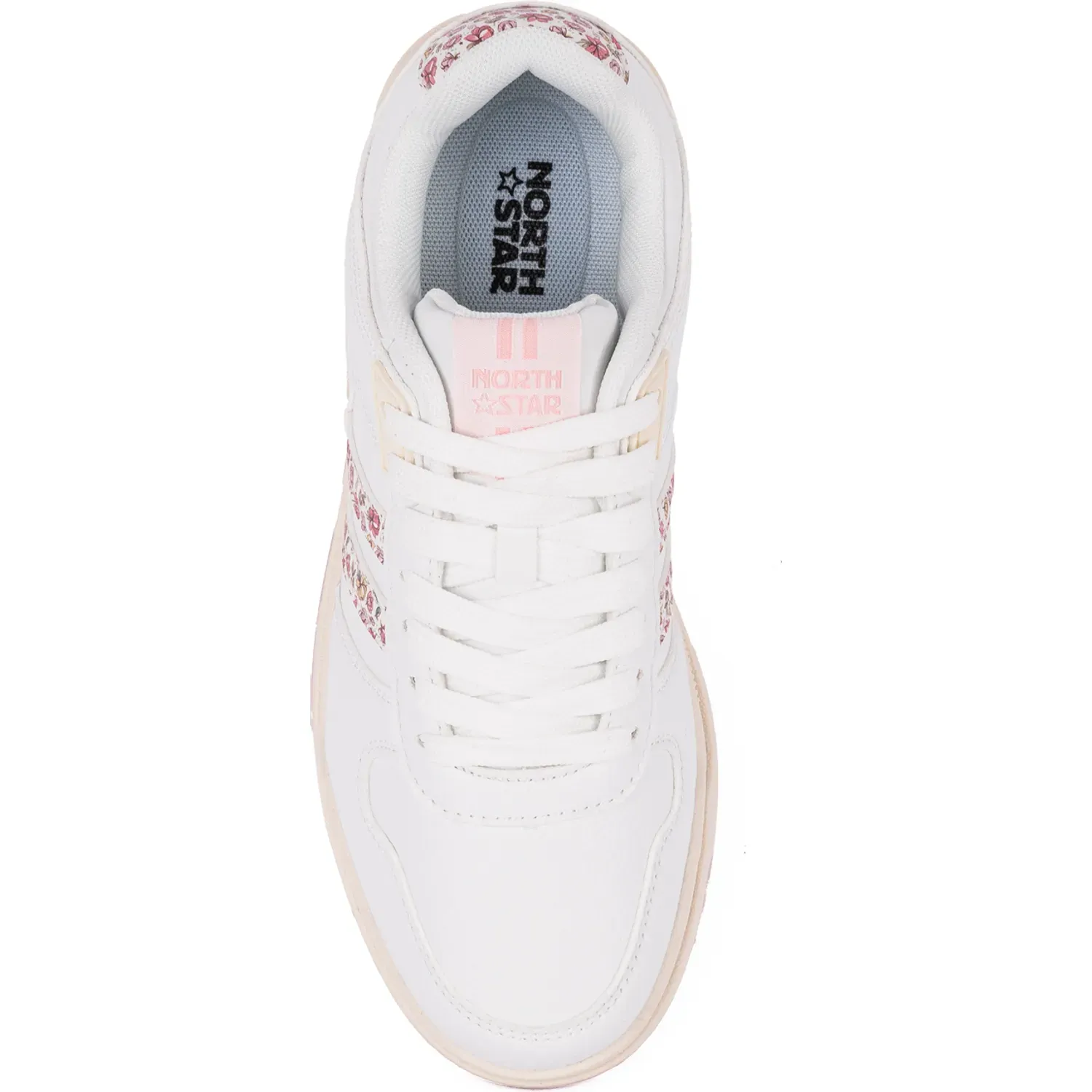 North Star Zapatillas North Star Urbanas Mujer Court 86 color blanco / rosado | Platanitos
