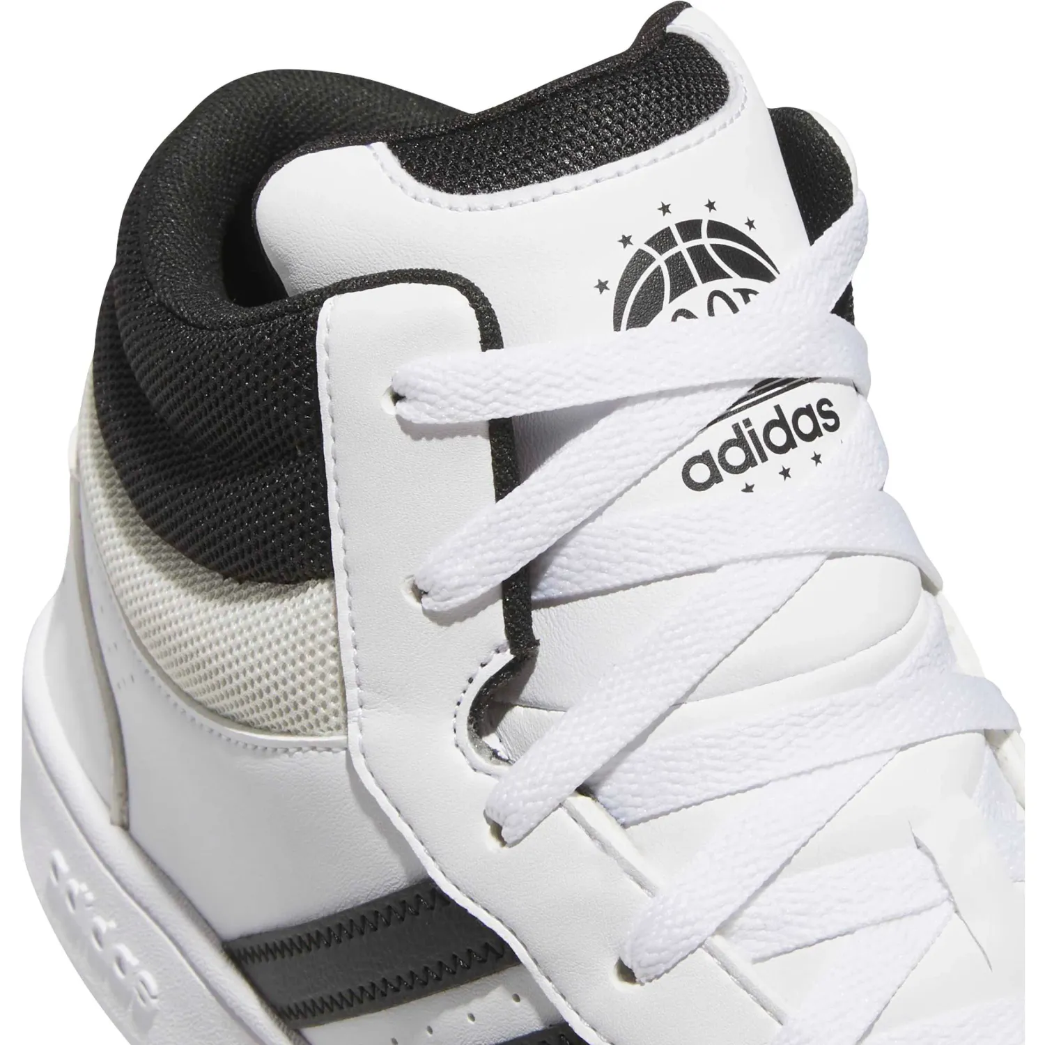 adidas Zapatillas Adidas De Basquet Unisex Hoops Mid Classic color blanco / negro | Platanitos