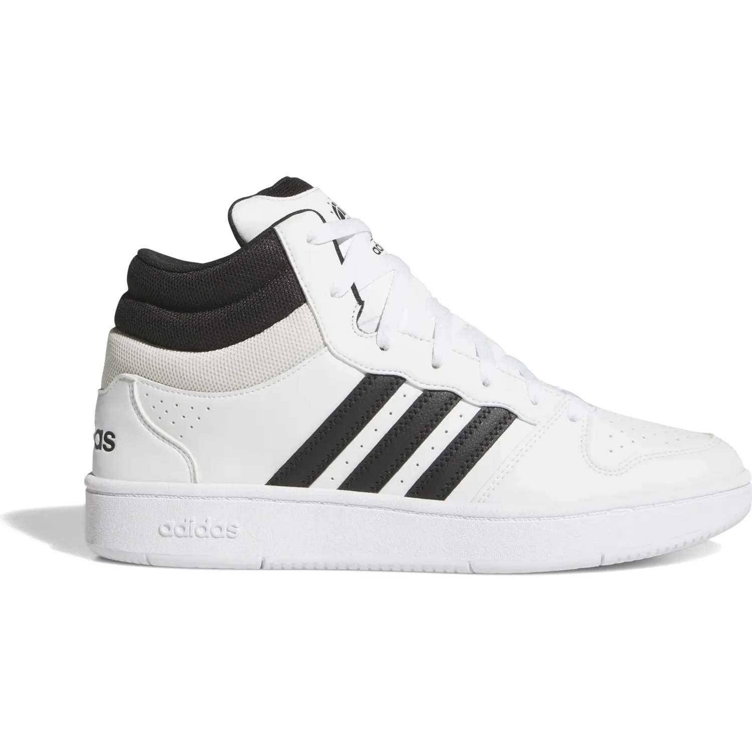 adidas Zapatillas Adidas De Basquet Unisex Hoops Mid Classic color blanco / negro | Platanitos