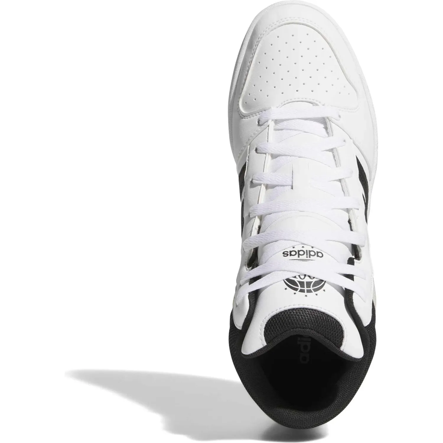 adidas Zapatillas Adidas De Basquet Unisex Hoops Mid Classic color blanco / negro | Platanitos