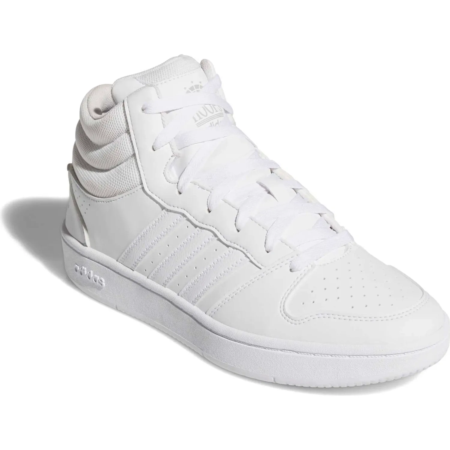 adidas Zapatillas Adidas De Basquet Unisex Hoops Mid Classic color blanco / gris | Platanitos