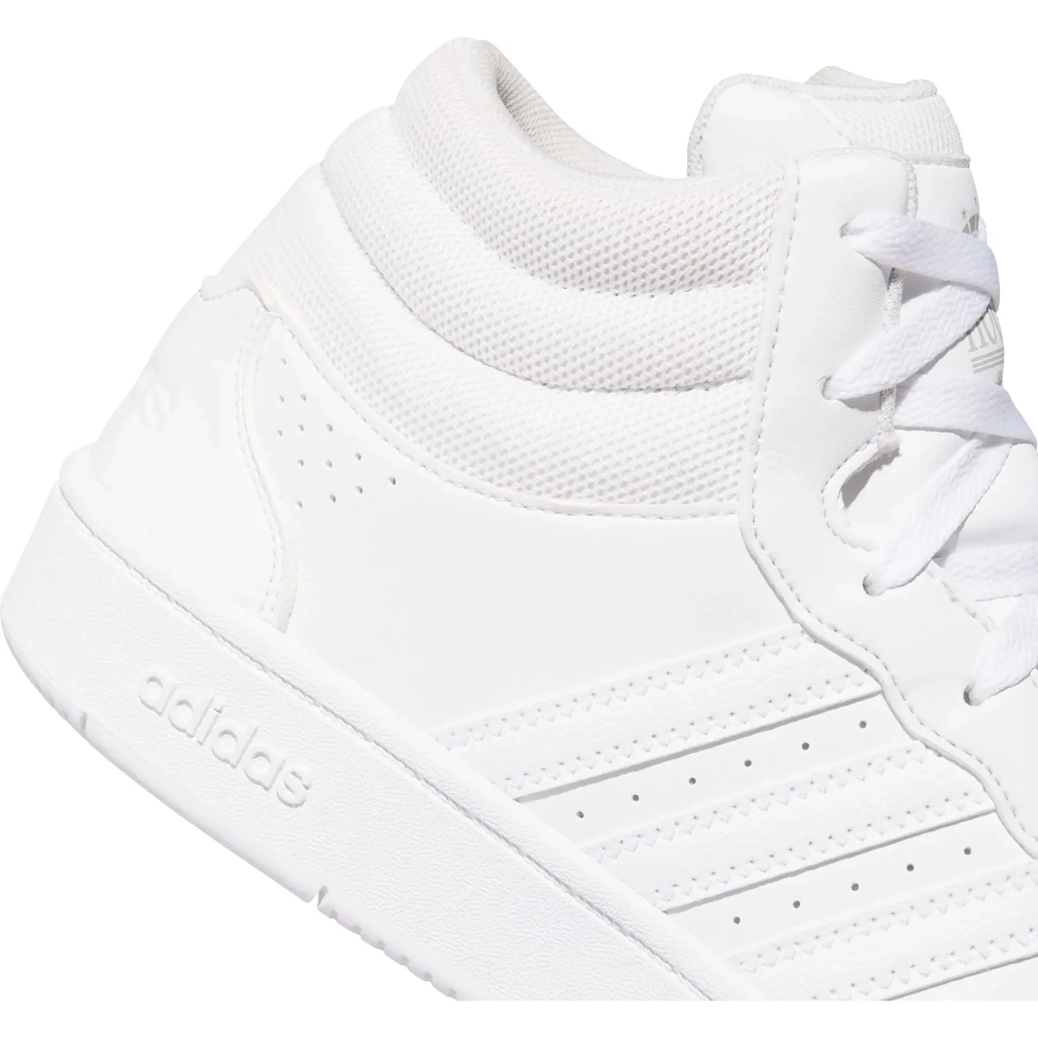 adidas Zapatillas Adidas De Basquet Unisex Hoops Mid Classic color blanco / gris | Platanitos