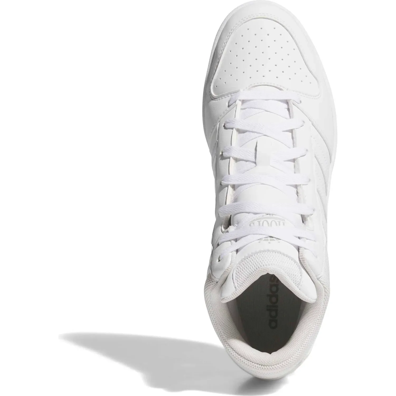 adidas Zapatillas Adidas De Basquet Unisex Hoops Mid Classic color blanco / gris | Platanitos