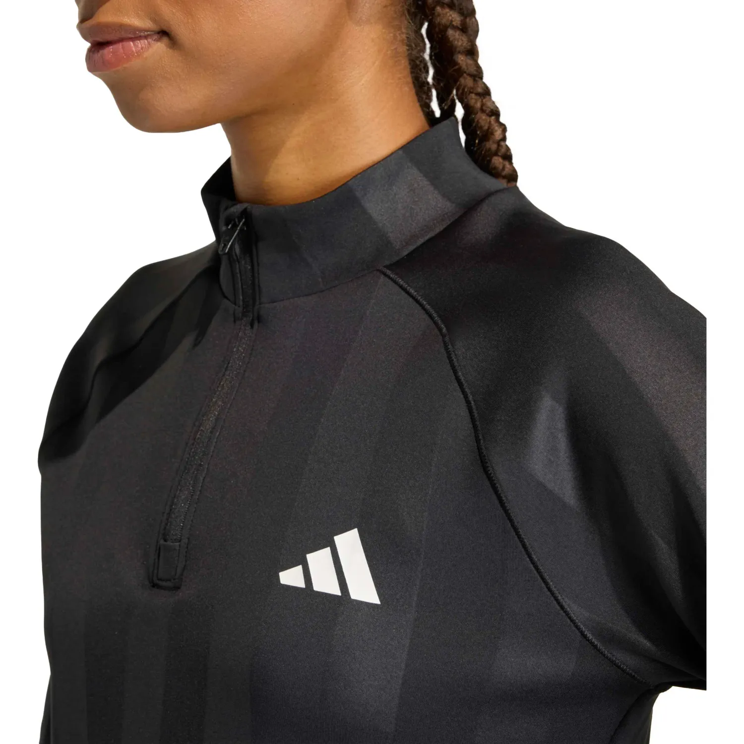 adidas Casaca Adidas Training Mujer Q2 Hyg 1/4 Zip color negro | Platanitos