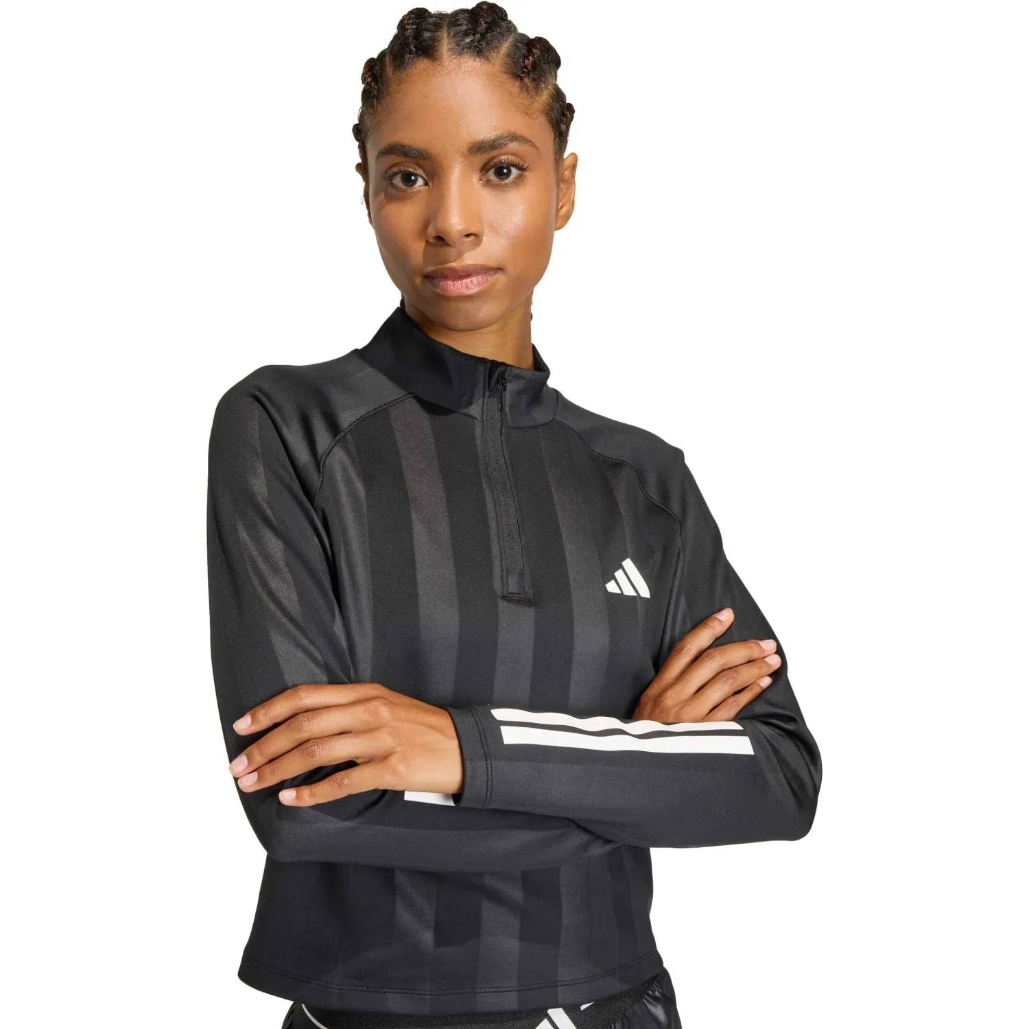 adidas Casaca Adidas Training Mujer Q2 Hyg 1/4 Zip color negro | Platanitos