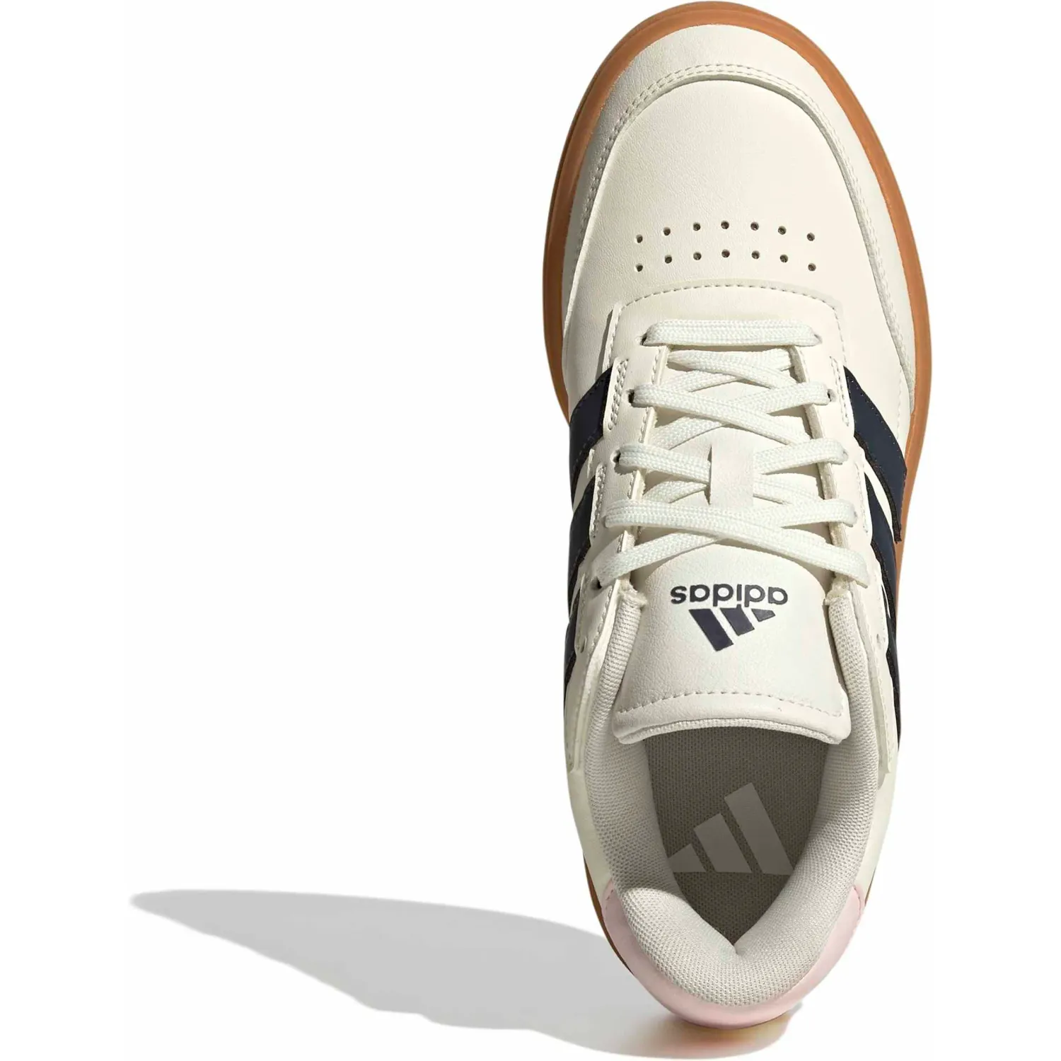 Zapatillas Adidas Urbanas Mujer Courtblock color blanco / negro | Platanitos