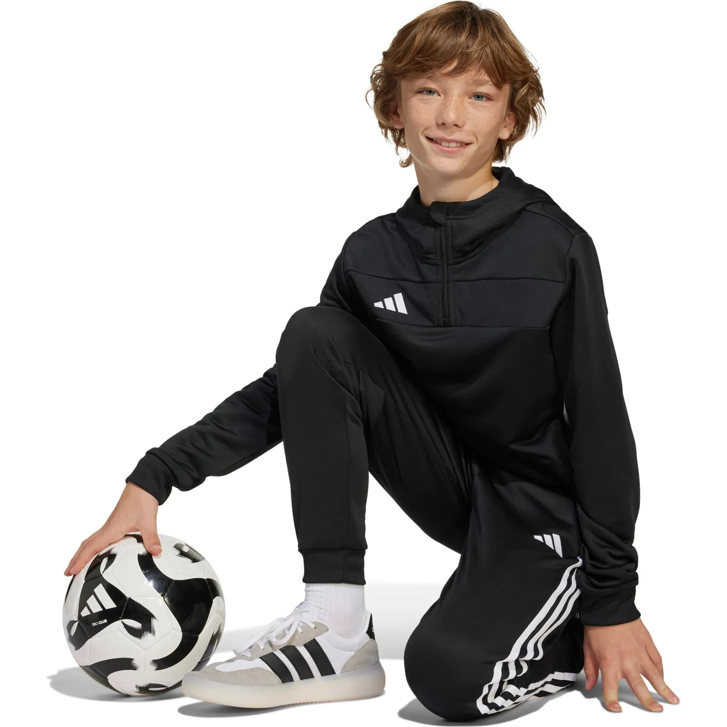 Polera Adidas De Futbol Niños Tiro Es Sw Hd Y color negro | Platanitos