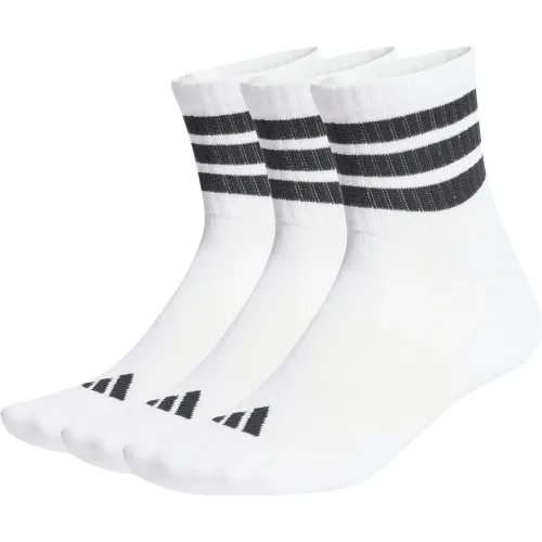 Medias Adidas Deportivo Unisex 3s Ess C Mid 3p color blanco | Platanitos