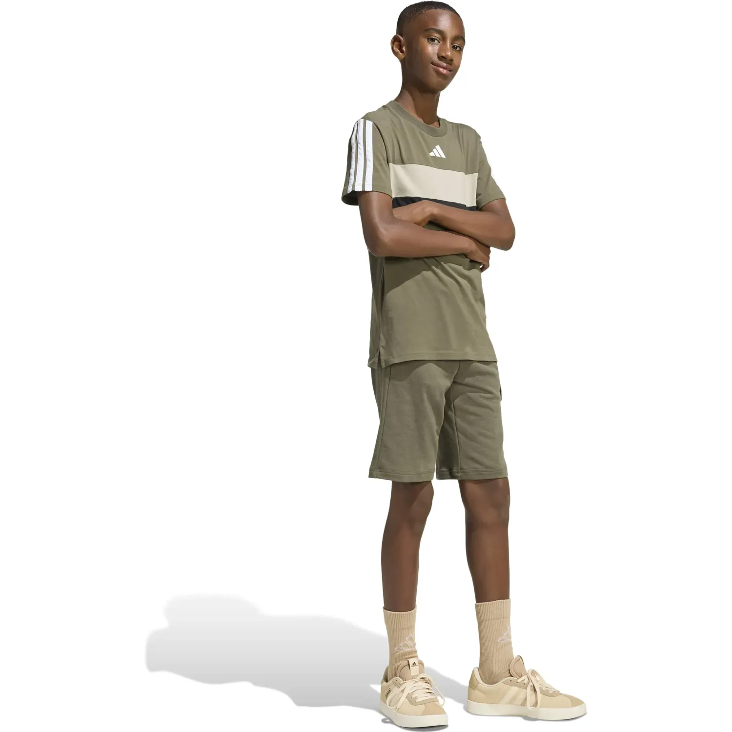 adidas Polo Adidas Deportivo Juvenil J 3s Tib T color oliva | Platanitos